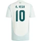 A. Vega #10 Mexico Fodboldtrøjer Copa America 2024 Udebanetrøje Mænd