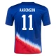 Aaronson #11 USA Fodboldtrøjer Copa America 2024 Udebanetrøje Mænd