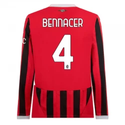 AC Milan Bennacer #4 Fodboldtrøjer 2024-25 Hjemmebanetrøje Mænd Lange Ærmer