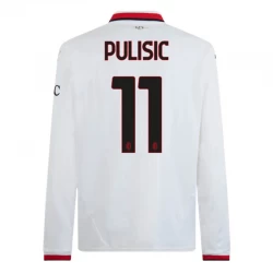 AC Milan Fodboldtrøjer 2024-25 Christian Pulisic #11 Udebanetrøje Mænd Lange Ærmer