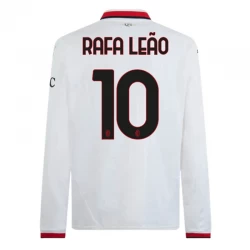AC Milan Fodboldtrøjer 2024-25 Rafa Leao #10 Udebanetrøje Mænd Lange Ærmer