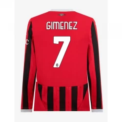 AC Milan Gimenez #7 Fodboldtrøjer 2024-25 Hjemmebanetrøje Mænd Lange Ærmer