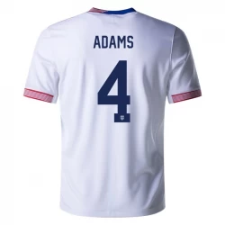 Adams #4 USA Fodboldtrøjer Copa America 2024 Hjemmebanetrøje Mænd