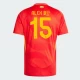 Alex B. #15 Spanien Fodboldtrøjer EM 2024 Hjemmebanetrøje Mænd