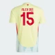 Alex B. #15 Spanien Fodboldtrøjer EM 2024 Udebanetrøje Mænd