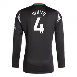 Arsenal FC Fodboldtrøjer 2024-25 White #4 Udebanetrøje Mænd Lange Ærmer