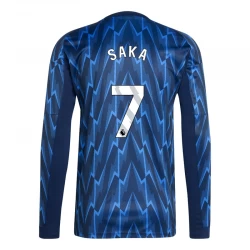 Arsenal FC Fodboldtrøjer 2025-26 Bukayo Saka #7 Udebanetrøje Mænd Lange Ærmer