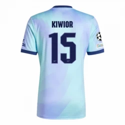 Arsenal FC Fodboldtrøjer Kiwior #15 2024-25 UCL Tredjetrøje Mænd