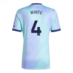 Arsenal FC Fodboldtrøjer White #4 2024-25 Tredjetrøje Mænd