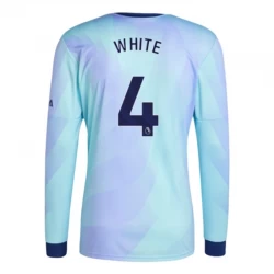 Arsenal FC Fodboldtrøjer White #4 2024-25 Tredjetrøje Mænd Lange Ærmer
