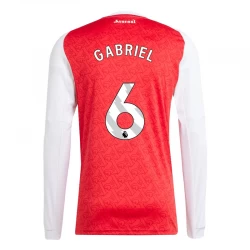 Arsenal FC Gabriel Magalhães #6 Fodboldtrøjer 2025-26 Hjemmebanetrøje Mænd Lange Ærmer