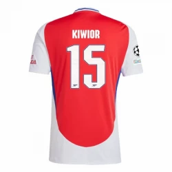 Arsenal FC Kiwior #15 Fodboldtrøjer 2024-25 UCL Hjemmebanetrøje Mænd