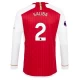 Arsenal FC Saliba #2 Fodboldtrøjer 2023-24 Hjemmebanetrøje Mænd Lange Ærmer