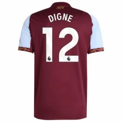 Aston Villa Digne #12 Fodboldtrøjer 2025-26 Hjemmebanetrøje Mænd