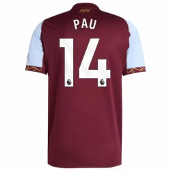 Aston Villa Pau #14 Fodboldtrøjer 2025-26 Hjemmebanetrøje Mænd