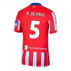 Atlético Madrid R. De Rodrigo De Paul #5 Fodboldtrøjer 2024-25 UCL Hjemmebanetrøje Mænd