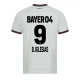 Bayer 04 Leverkusen Fodboldtrøjer 2023-24 B. Iglesias #9 Udebanetrøje Mænd