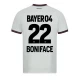 Bayer 04 Leverkusen Fodboldtrøjer 2023-24 Boniface #22 Udebanetrøje Mænd