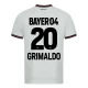 Bayer 04 Leverkusen Fodboldtrøjer 2023-24 Grimaldo #20 Udebanetrøje Mænd