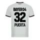 Bayer 04 Leverkusen Fodboldtrøjer 2023-24 Puerta #32 Udebanetrøje Mænd