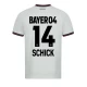 Bayer 04 Leverkusen Fodboldtrøjer 2023-24 Schick #14 Udebanetrøje Mænd