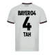 Bayer 04 Leverkusen Fodboldtrøjer 2023-24 Tah #4 Udebanetrøje Mænd