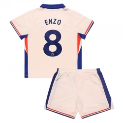 Børn Chelsea FC Fodboldsæt 2024-25 Enzo Fernández #8 Udebanetrøje