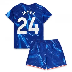 Børn Chelsea FC James Rodríguez #24 Fodboldtrøjer 2024-25 Hjemmebanesæt