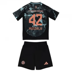Børn FC Bayern München Fodboldsæt 2024-25 Jamal Musiala #42 Udebanetrøje
