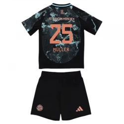 Børn FC Bayern München Fodboldsæt 2024-25 Muller #25 Udebanetrøje