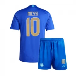 Børn Lionel Messi #10 Argentina Fodboldsæt Copa America 2024 Udebanetrøje