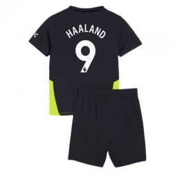 Børn Manchester City Fodboldsæt 2024-25 Erling Haaland #9 Udebanetrøje