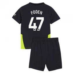 Børn Manchester City Fodboldsæt 2024-25 Phil Foden #47 Udebanetrøje