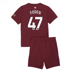 Børn Manchester City Fodboldtrøjer Phil Foden #47 2024-25 Tredjesæt
