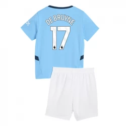 Børn Manchester City Kevin De Bruyne #17 Fodboldtrøjer 2024-25 Hjemmebanesæt