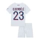 Børn Paris Saint-Germain PSG Fodboldsæt 2023-24 Ousmane Dembélé #23 Udebanetrøje