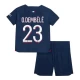 Børn Paris Saint-Germain PSG Ousmane Dembélé #23 Fodboldtrøjer 2023-24 Hjemmebanesæt