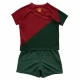 Børn Portugal Fodboldsæt VM 2022 Hjemmebanetrøje
