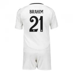 Børn Real Madrid Brahim #21 Fodboldtrøjer 2024-25 Hjemmebanesæt