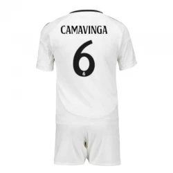 Børn Real Madrid Eduardo Camavinga #6 Fodboldtrøjer 2024-25 Hjemmebanesæt