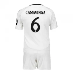 Børn Real Madrid Eduardo Camavinga #6 Fodboldtrøjer 2024-25 HP Hjemmebanesæt