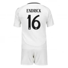 Børn Real Madrid Endrick #16 Fodboldtrøjer 2024-25 Hjemmebanesæt