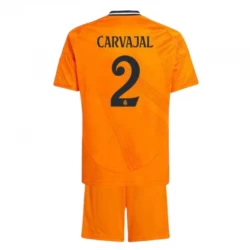 Børn Real Madrid Fodboldsæt 2024-25 Carvajal #2 Udebanetrøje