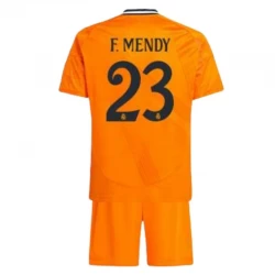 Børn Real Madrid Fodboldsæt 2024-25 F.Mendy #23 Udebanetrøje