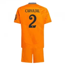 Børn Real Madrid Fodboldsæt 2024-25 HP Carvajal #2 Udebanetrøje