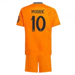 Børn Real Madrid Fodboldsæt 2024-25 HP Modric #10 Udebanetrøje