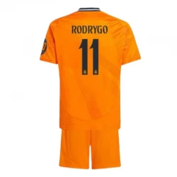 Børn Real Madrid Fodboldsæt 2024-25 HP Rodrygo #11 Udebanetrøje