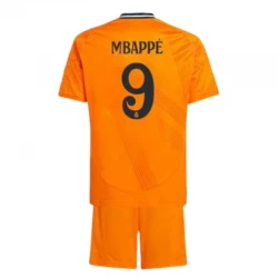 Børn Real Madrid Fodboldsæt 2024-25 Mbappe #9 Udebanetrøje