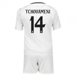 Børn Real Madrid Tchouameni #14 Fodboldtrøjer 2024-25 Hjemmebanesæt
