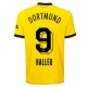 BVB Borussia Dortmund Haller #9 Fodboldtrøjer 2023-24 Hjemmebanetrøje Mænd